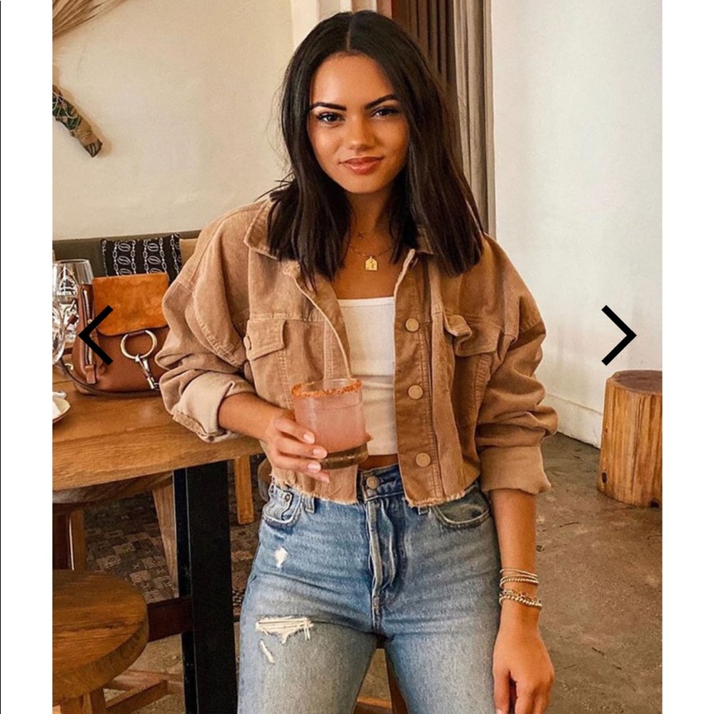 Cropped Corduroy Jacket